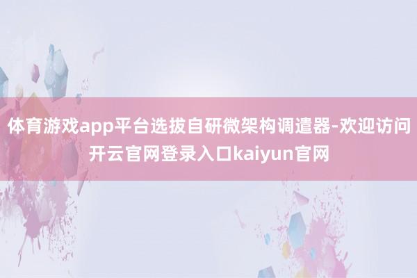 体育游戏app平台选拔自研微架构调遣器-欢迎访问开云官网登录入口kaiyun官网